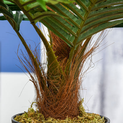 Outsunny 60cm Artificial Palm Tree Fake Plant in Pot - White